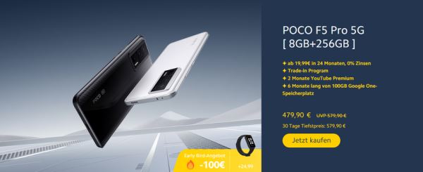 <br />
							POCO F5 Pro поступил в продажу в Европе по цене от €580, но со скидкой €100-130<br />
						