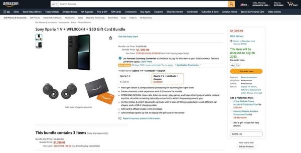 <br />
							Sony Xperia 1 V уже можно предзаказать на Amazon: флагманский смартфон с TWS-наушниками LinkBuds и сертификатом на $50 в подарок<br />
						
